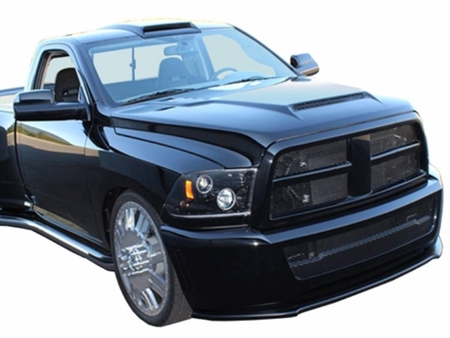 Fiberglass Striker Style Hood 10-20 Dodge Ram 2500, 3500 - Click Image to Close